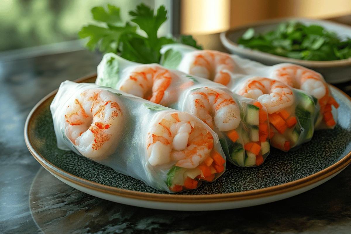 Calories et valeurs nutritionnelles des rouleaux de printemps aux crevettes
