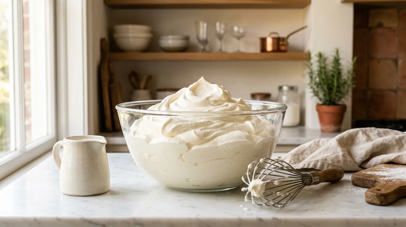 Chantilly maison sans sucre glace : recette facile au fouet