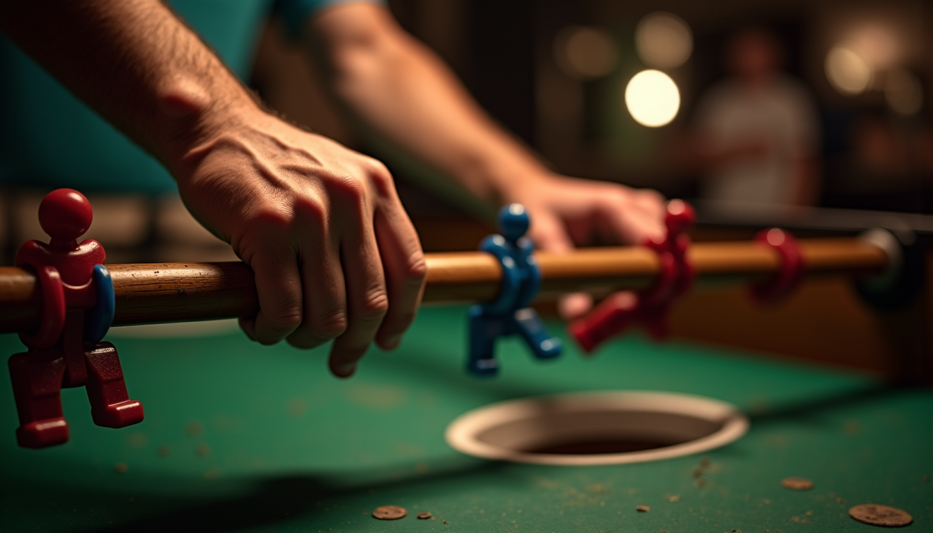 Baby-foot : technique de jeu et maîtrise de la barre des demis