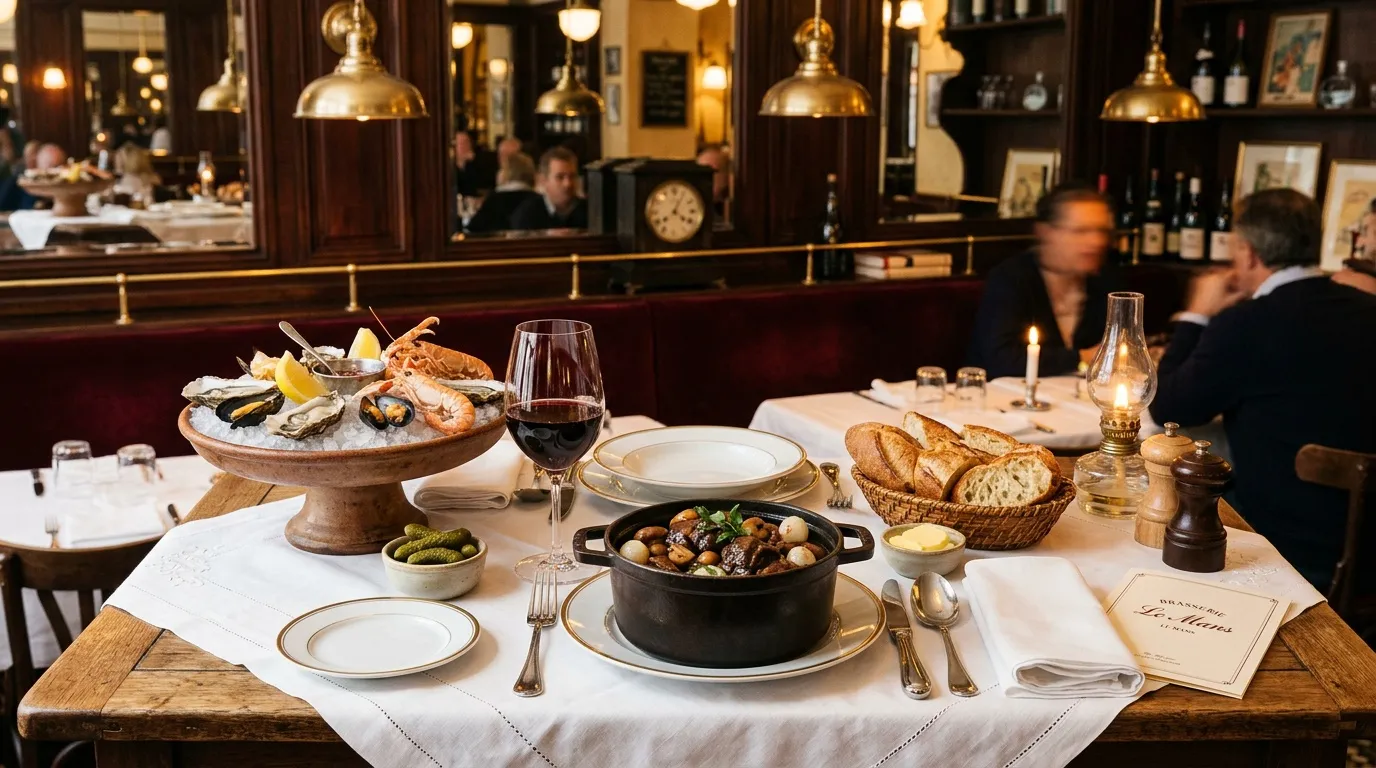 Menu Brasserie Madeleine Le Mans
