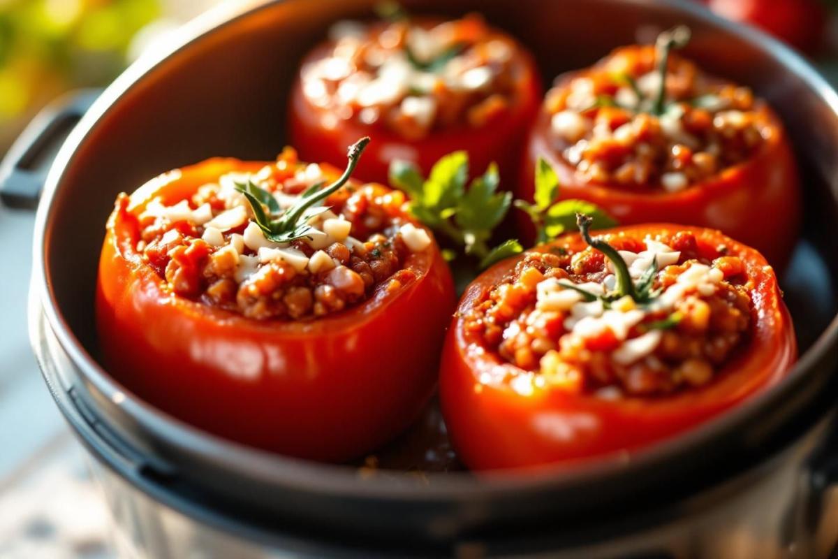 Tomates farcies à la cocotte minute : recette rapide et facile