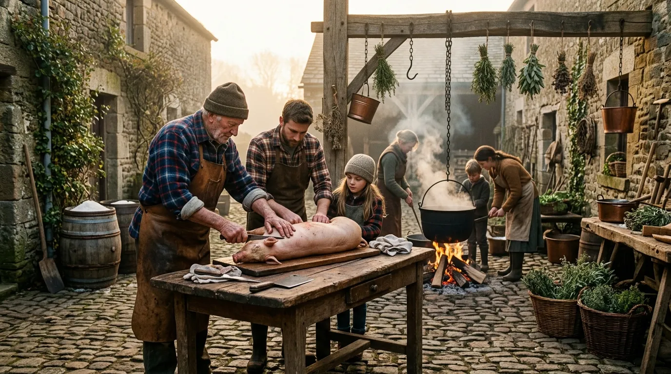 Tuer le cochon : tradition familiale et techniques d'abattage du porc