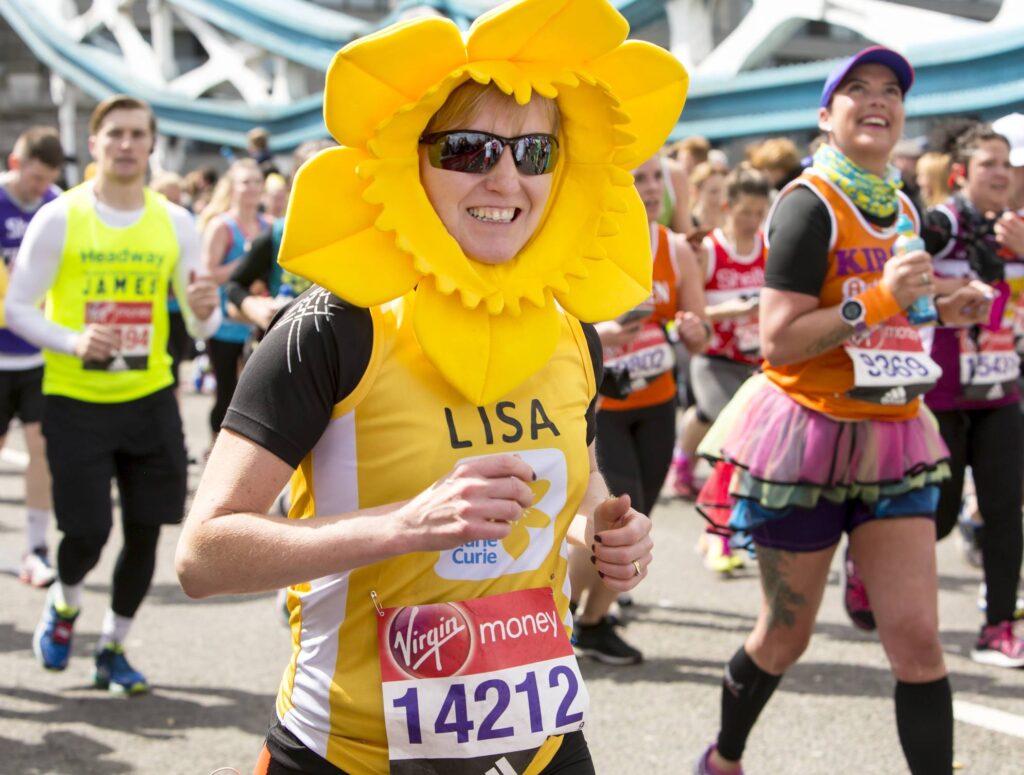 sponsoring marathon oriflamme drapeau publicitaire