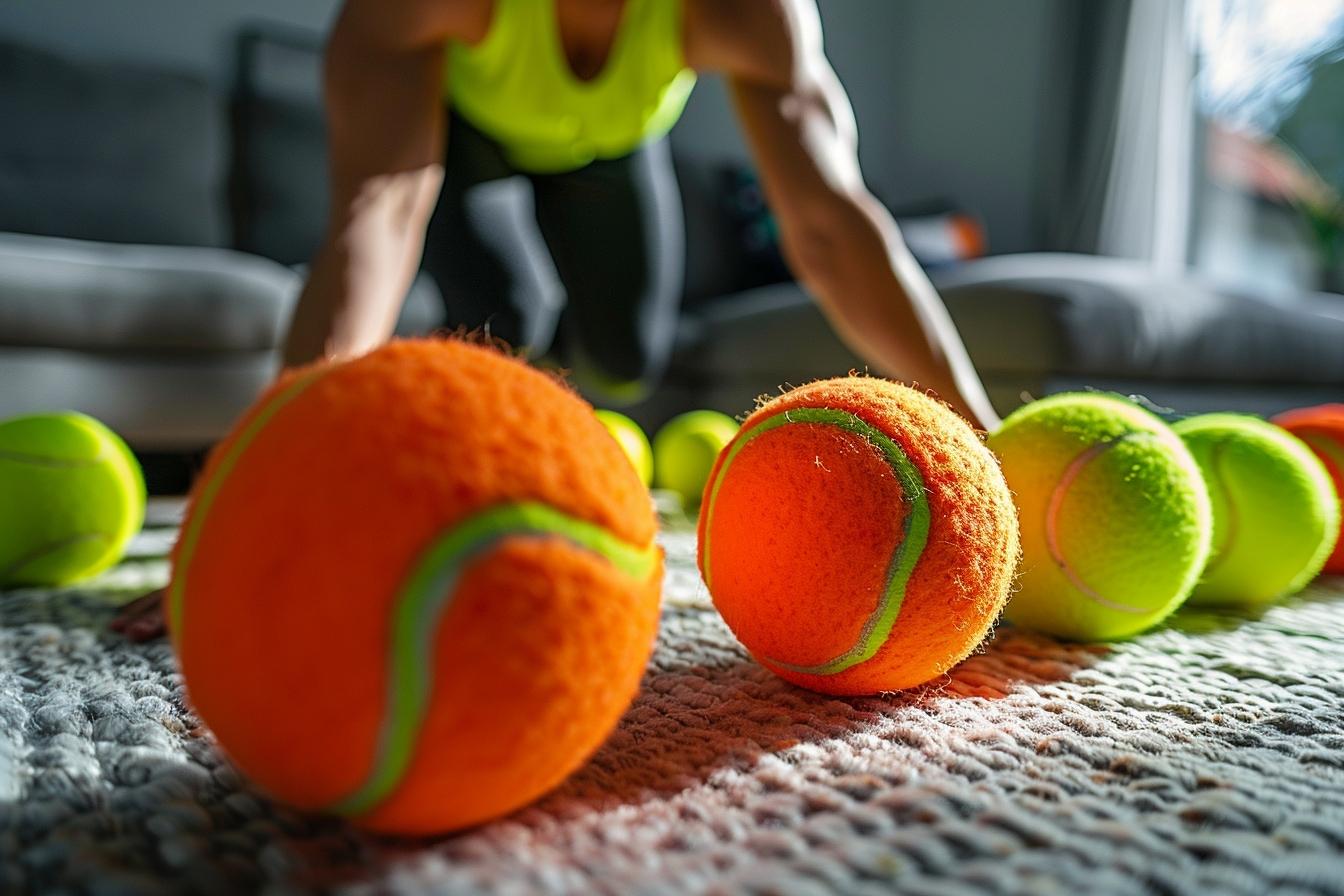 10 exercices efficaces à faire avec une balle de tennis pour s'entraîner chez soi