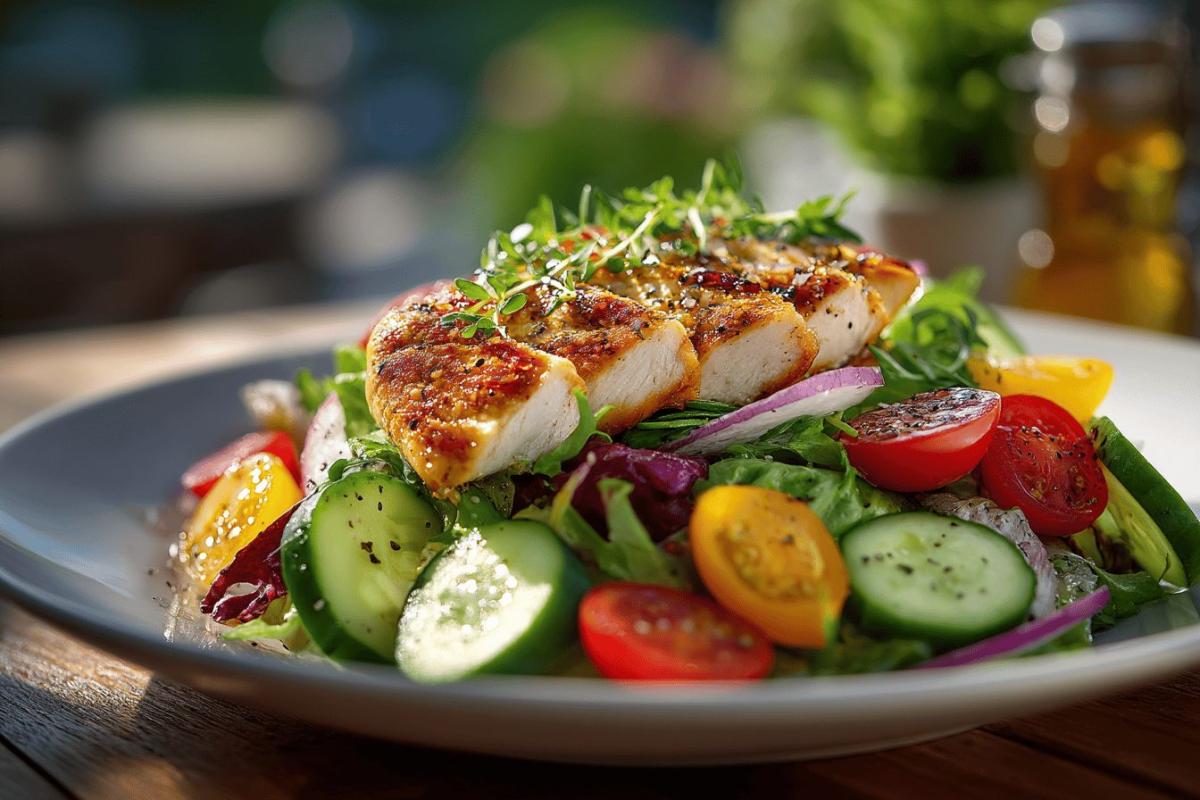Calories salade : guide nutritionnel pour commander et savourer des salades de poulet