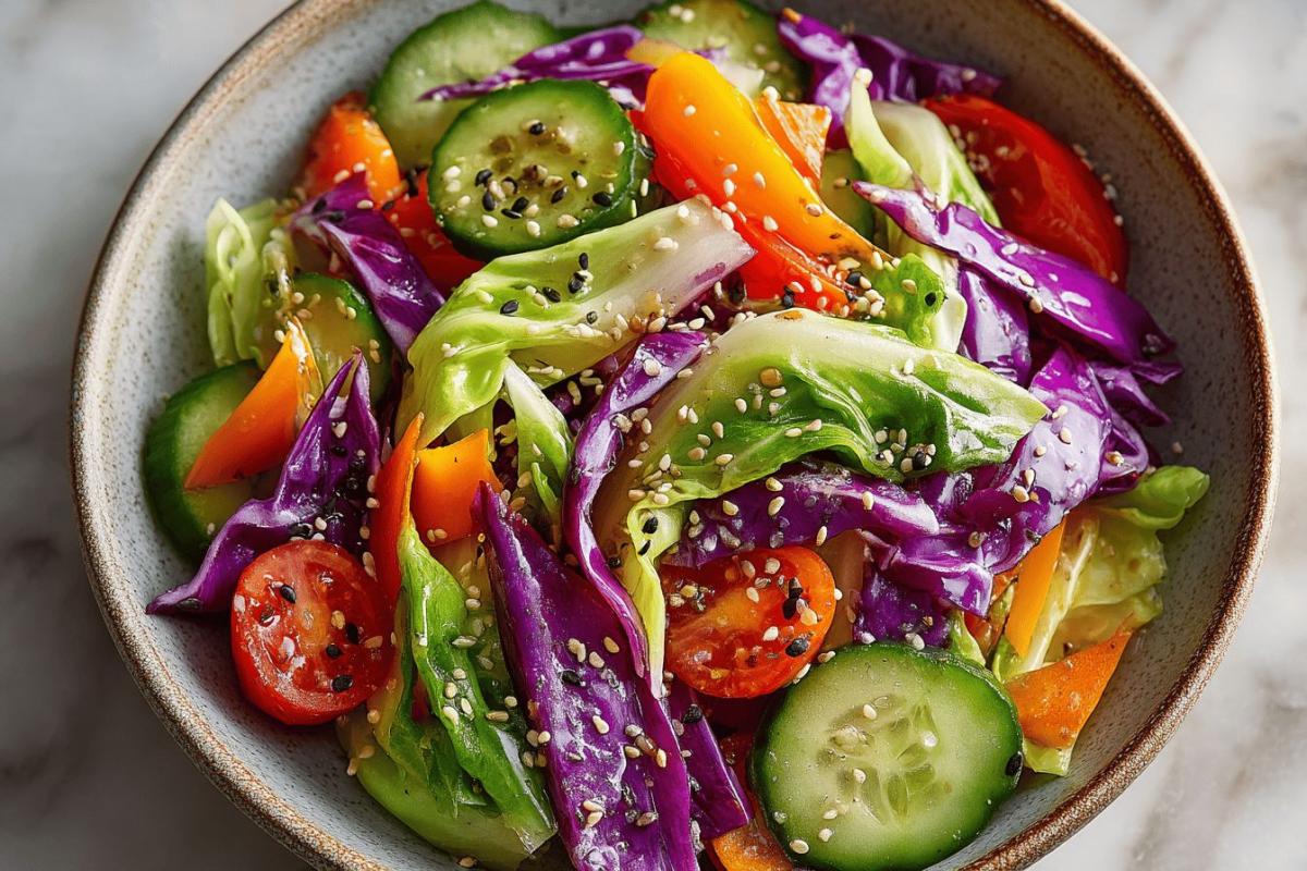 Salade de chou japonaise : calories et information nutritionnelle pour une recette facile et légère