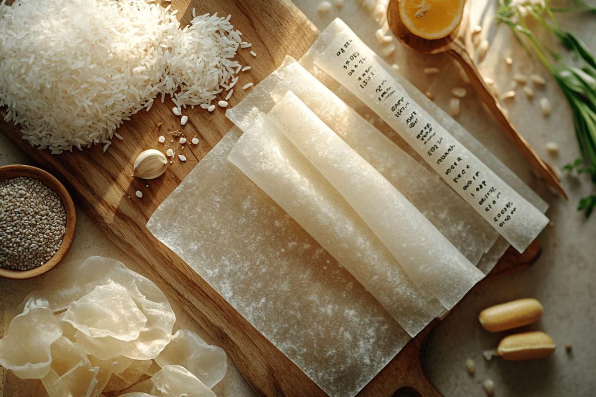 Feuilles de riz : calories et informations nutritionnelles pour galettes de riz